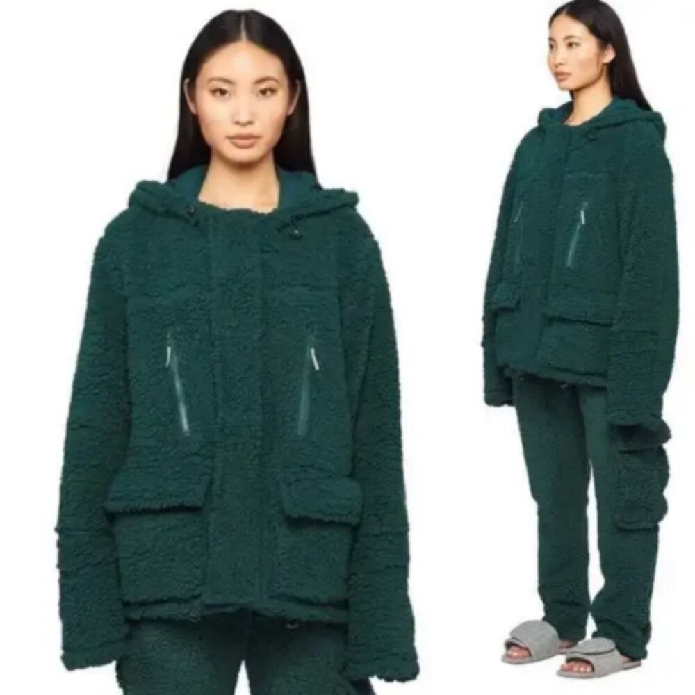 My Mum Made it‎ Hooded Shag Utility Jacket - Aventurine